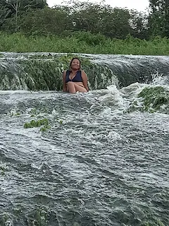 " Shachem Lieuw at Tap a watra falls in Sipaliwini"