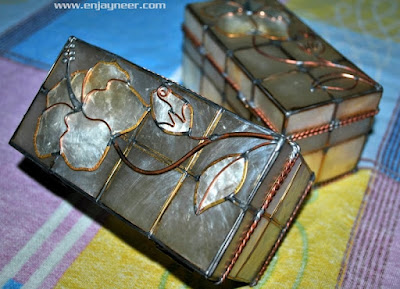 Capiz Jewelry Box project of Jaypee David and Julius Mariano, Electroplating of Metals, Hand Crafts from the Philippines