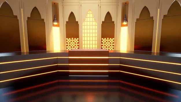 ইসলামিক স্টুডিও ব্যাকগ্রাউন্ড - ইসলামিক ব্যাকগ্রাউন্ড ডিজাইন - islamic background design - NeotericIT.com