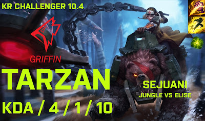 GRF Tarzan Sejuani JG vs Elise - KR Challenger 10.4