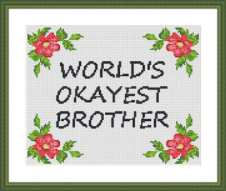 Brother funny quote cross stitch pattern  - Tango Stitch