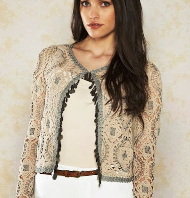 JACKET O CHAQUETA A CROCHET