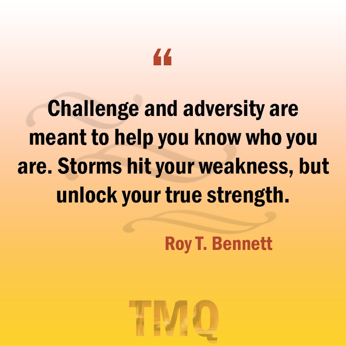  Challenge And Adversity By Roy T. Bennett (Short Words )