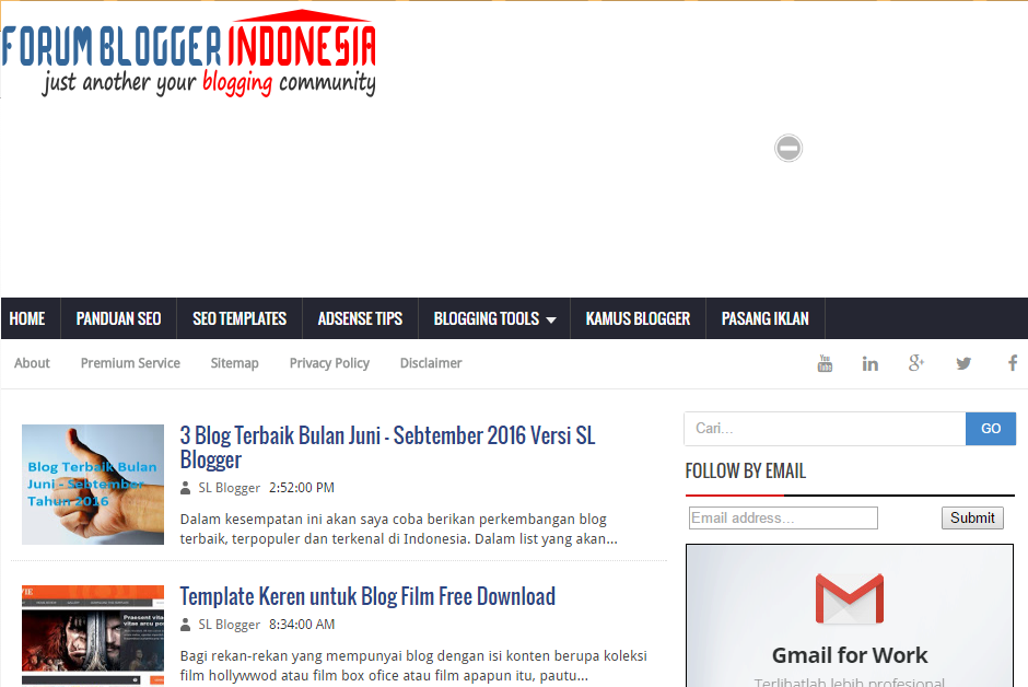 Blog Terbaik dan Terpopuler Di Google Indonesia 2016 - News