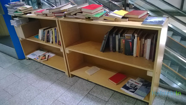 book shelf at Kamppi Kauppakeskus