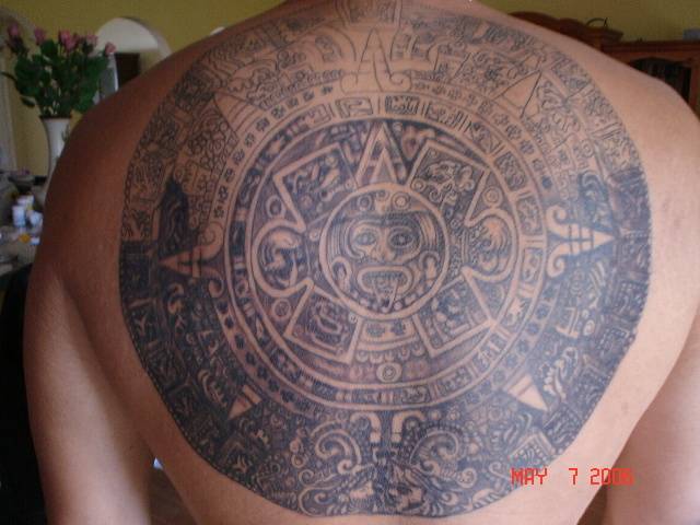 Simple Aztec Sun Tattoo