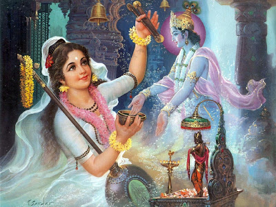 meera ji with shri krishna