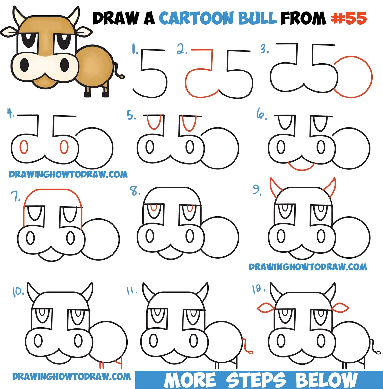  Belajar  Menggambar  untuk Anak Cara menggambar  dari  angka  5