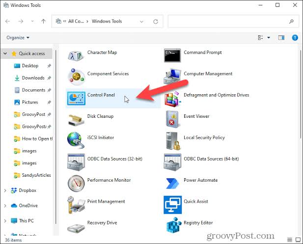 How to Access Control Panel in Windows 11