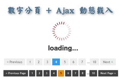 [小工具]Blogger 數字分頁導覽 + Ajax 動態頁面載入效果