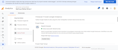 menghubungkan Google Analytics ke Google Search Consule