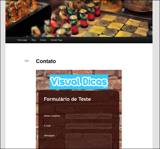 Como inserir um formulário de contato JotForm no Wordpress - Visual Dicas
