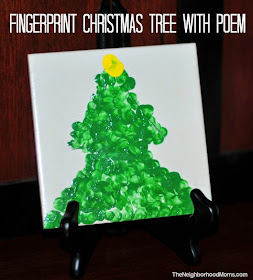 Fingerprint Christmas Tree with Poem 12 Handprint Footprint Fingerprint Christmas Craft Gift Ideas | directorjewels.com