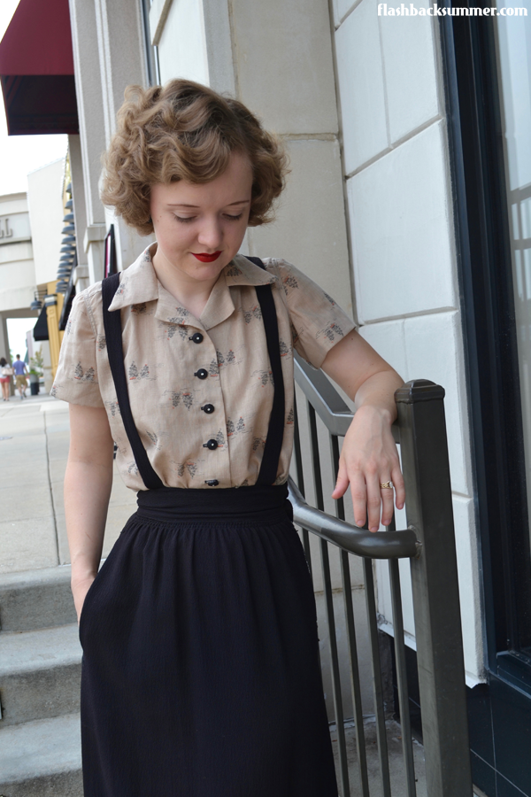 Flashback Summer: 1940s Pinafore Skirt and blouse