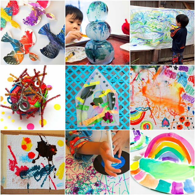 20+ Easy and low prep preschool art and craft activities perfect to do at home with materials already around the house!