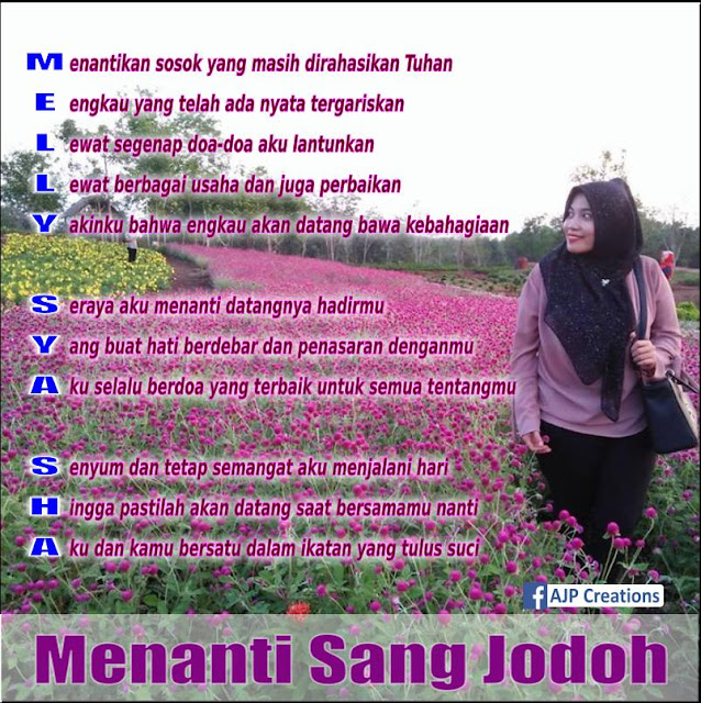 Kreasi Arti Nama -  Melly Sya Sha - Tema Menanti Sang Jodoh