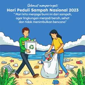 wallpaper ucapan hari peduli sampah nasional 2023