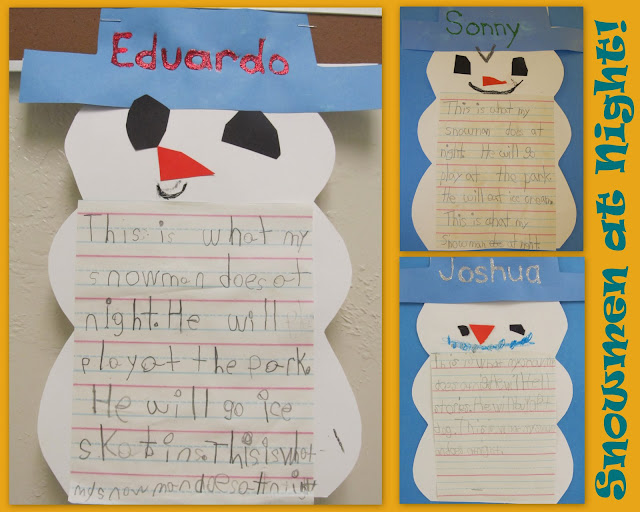 photo of: snowman bulletin board, winter bulletin board, kindergarten winter bulletin board