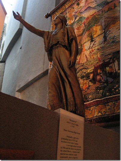 IMG_7867 Sacajawea Statue from Stevenson High School at the Columbia Gorge Interpretive Center Museum in Stevenson, Washington on July 3, 2009