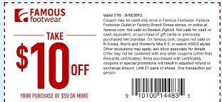 famous footwear coupons