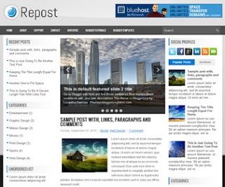 Repost Blogger Template