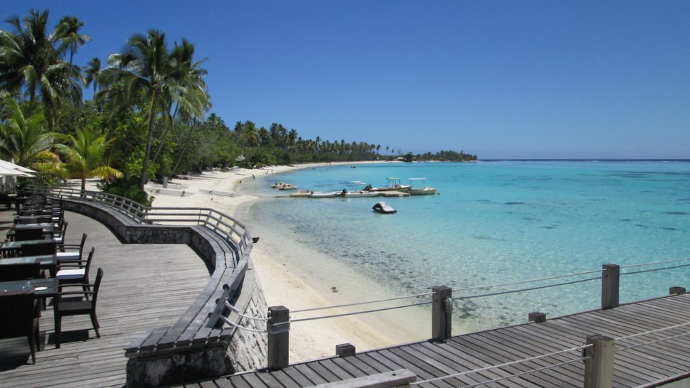 Plage de Temae vue du Sofitel Moorea