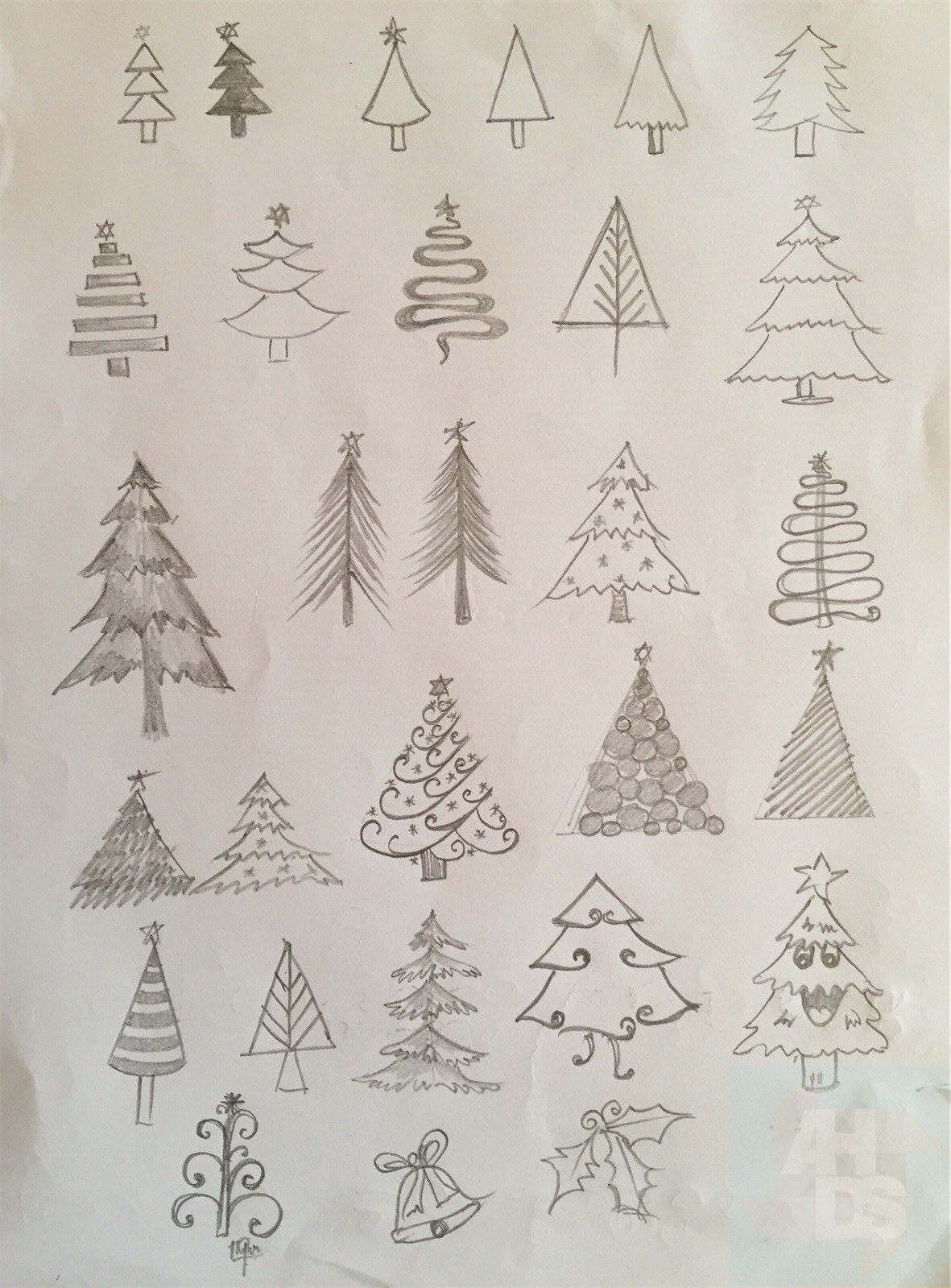Archguide 25 Different Ways To Sketch A Christmas Tree