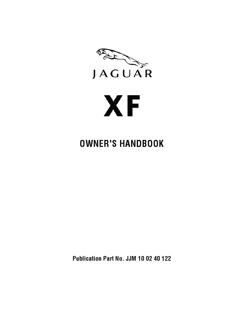 PDF Manual: Free Jaguar XF Owners Manual