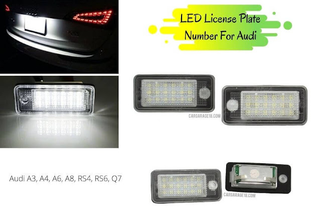 LED License Plate Number For Audi A3, A4, A6, A8, RS4, RS6, Q7