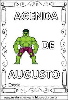 Capa para agenda escolar educação infantil