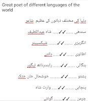 Great poet of different languages of the world