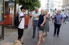 Muslim Man Offers Free Hugs In Manchester City Centre Days After Attack