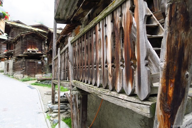 Old  building located along Hinterdorfstrasse in Zermatt