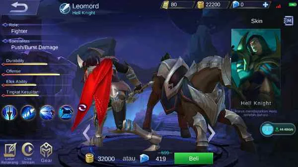 Kelebihan dan Kekurangan Hero Leomord Mobile Legend