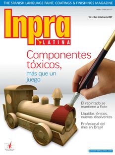 Inpra Latina 2009-04 - Julio & Agosto 2009 | ISSN 0122-9117 | CBR 72 dpi | Bimestrale | Professionisti | Restauro | Tinteggiatura | Decorazione
La revista para las Industrias de Pinturas y Recubrimiento.