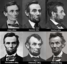 Photo of Abraham Lincoln’s rapid aging during his presidency and the US Civil War