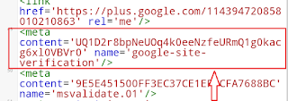 memasang kode verifikasi google webmaster
