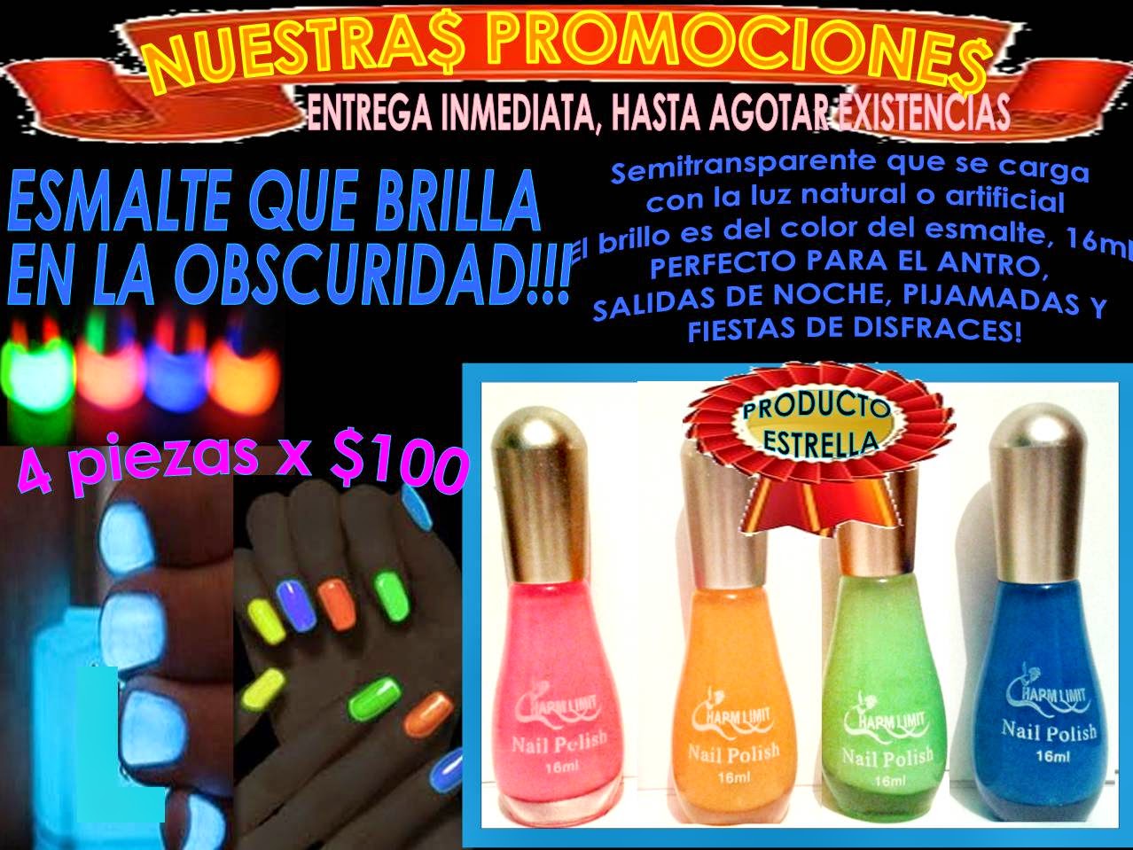  ESMALTE BARNIZ UÑAS BRILLA OBSCURIDAD