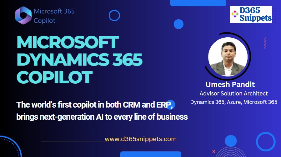 Microsoft Dynamics 365 Copilot, the world’s first copilot in both CRM and ERP, brings next-generation AI to every line of business