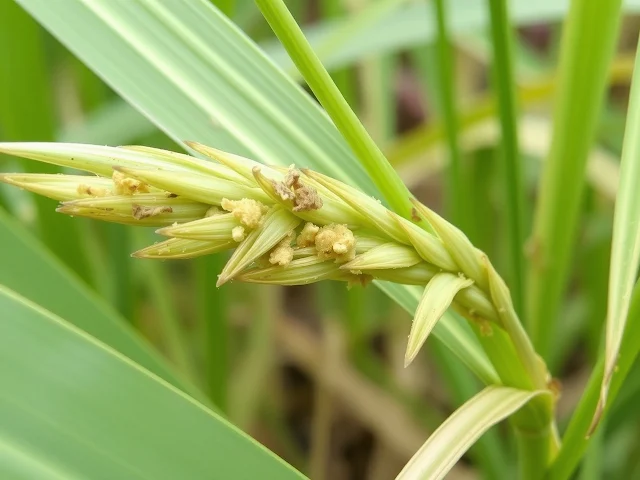 Image: Rice Blast infected leaf
