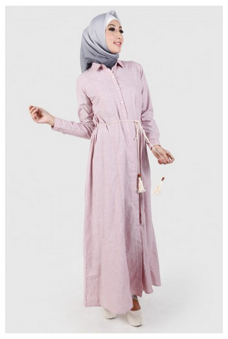 Contoh Gambar Busana Muslim Long Dress Wanita Terbaru 2019
