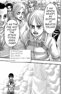 Armin membela bangsa Eldian, cerita halaman tambahan attack on titan, extra page attack on titan, aot chapter tambahan, extra ending aot, attack on titan extra page, halaman tambahan aot, chapter tambahan attack on titan, chapter tambahan aot