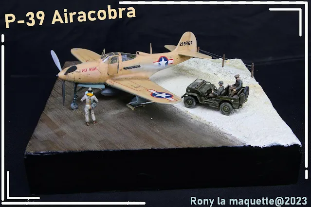 Diorama du P-39 Airacobra d'Eduard au 1/48.