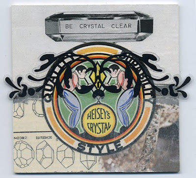 Heisey's Crystal seal various papers transfer type decorative swash