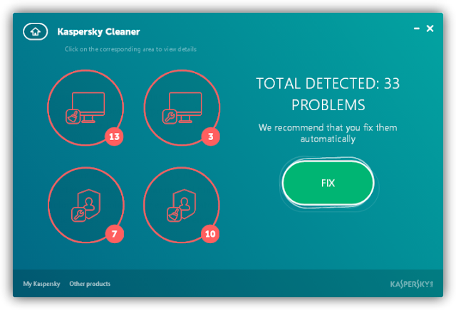 Kaspersky Cleaner لتحسين آداء الحاسوب وتنظيفه من الملفات المؤقتة والضارة