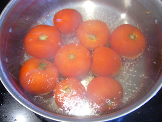 preserving tomatoes - local food from my vegetable garden