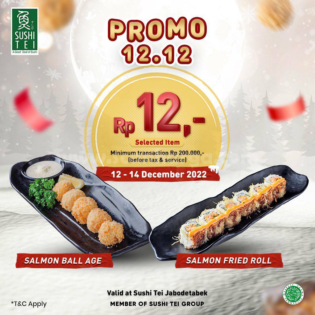Sushi Tei Promo 12.12 – Special Set Menu hanya Rp. 12