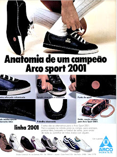 propaganda tênis Arco Sport 2001 - 1977. moda anos 70; propaganda anos 70; história da década de 70; reclames anos 70; brazil in the 70s; Oswaldo Hernandez 