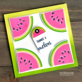 Sunny Studio Stamps Slice of Summer Thanks A Melon Watermelon Card