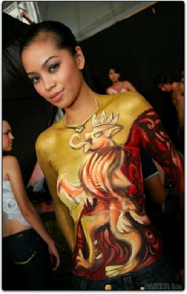 Homenge: female body painting photos